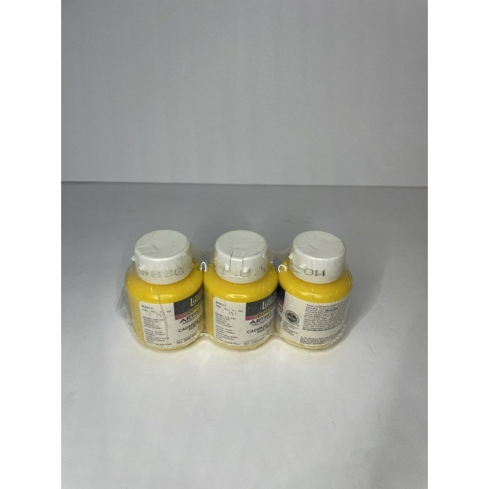 Vtg Liquitex Artist Color Medium Viscosity Acrylic Yellow paint New old stock.